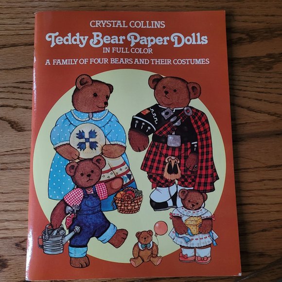 Vintage Teddy Bear Paper Dolls by Crystal Collins - Picture 1 of 16